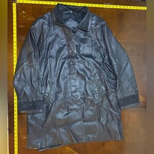 Vintage Preston and York leather trench coat jacket Women’s